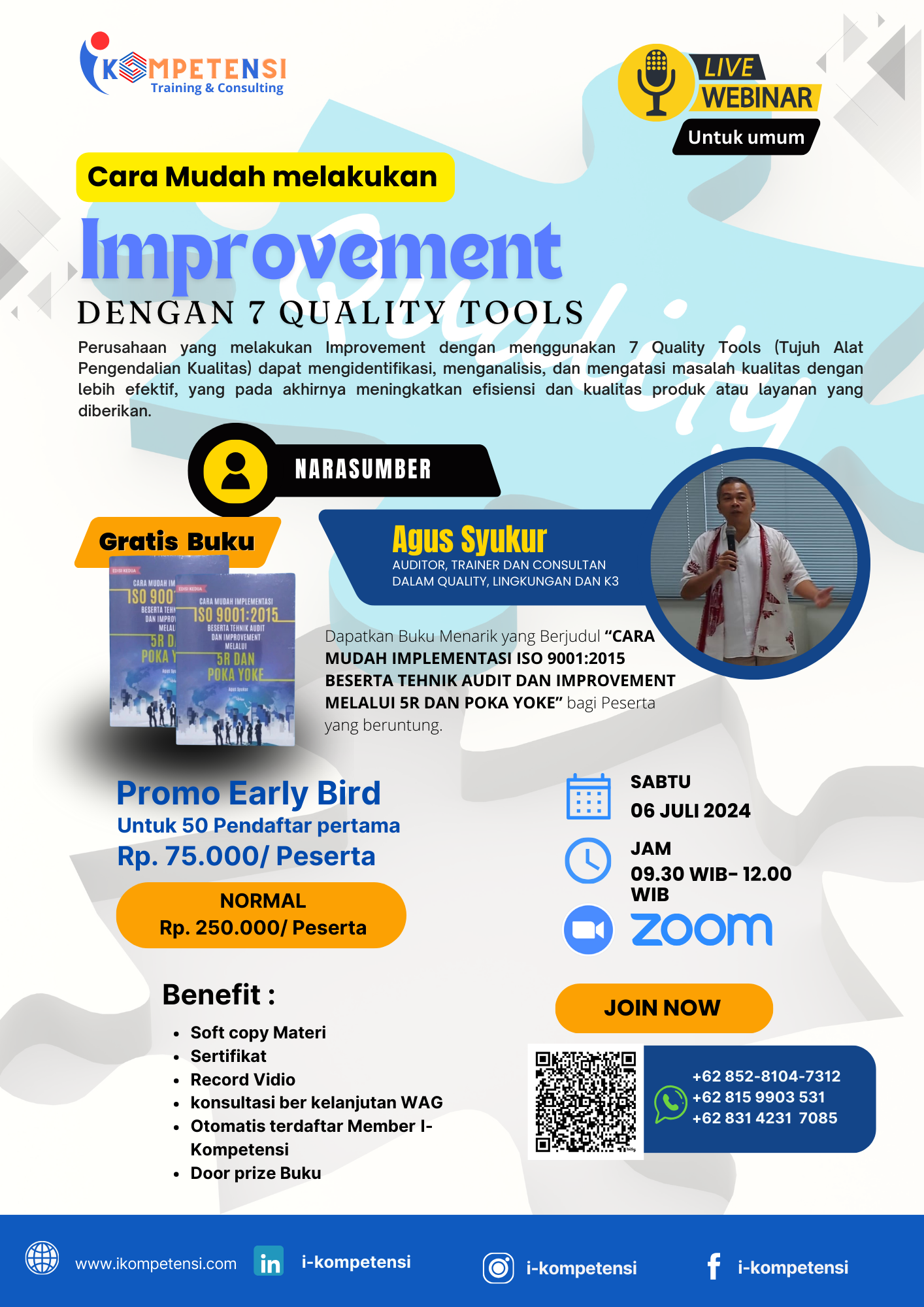 Webinar Cara Mudah Melakukan Improvement Dengan 7 Quality Tools Pusat